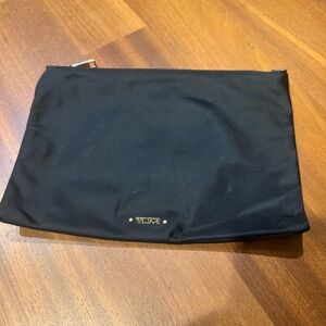 TUMI Black Nylon Travel Pouch Organizer 7x10 Tech Toiletry Bag
